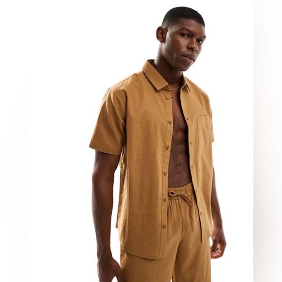 Men’s The North Face Baytrail Patterned Cotton Pocket Flag Logo Button Up Shirt - Picture 1 of 9